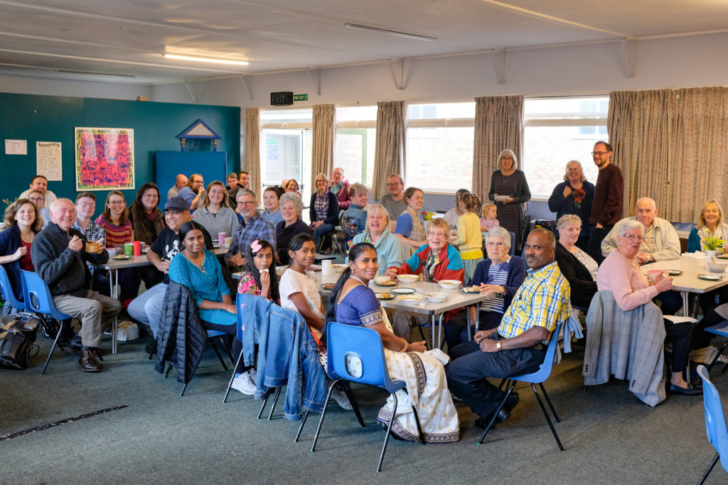 Group of St Luke's people having lunch