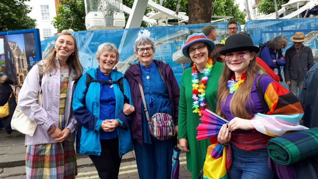 Taking our place in the Sponsor's Section of the Parade in St Sampson's Square
